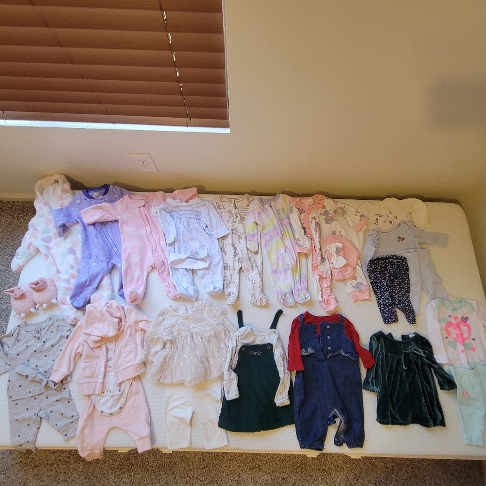 Baby Girl Assorted Clothing Set Multiple Brands Size 0-3M
